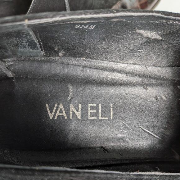 Y2K Leather Heels Lace Up Loafers 9.5 Black Brown Wingtip Suede Square Academia - Picture 8 of 11